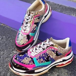 flagship chunky trainer in multi colour